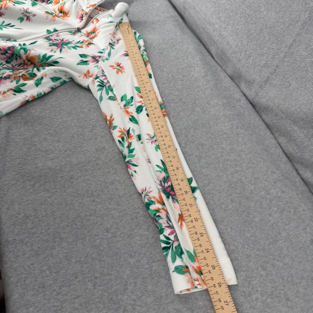 Tommy Bahama Floral Ribbed Full Zip Jacket White Orange Pink Green XXS SW221638 - Picture 9 of 12